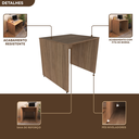 Ver imagem 4 de Escrivaninha Mesa Escritório 80cmx70cm 80cm Carvalho Mel
