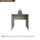 Ver imagem 4 de Escrivaninha Mesa Escritório 80cmx70cm 80cm Cinza Cristal
