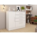 Ver imagem 1 de Cômoda Chicago 1 Porta 4 Gavetas Tcil Móveis - Neve