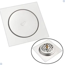 Ralo Click Inteligente de Aço Inox Acabamento Quadrado 10x10 - 11