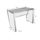 Ver imagem 3 de Escrivaninha Mesa Escritório 80cmx70cm 80cm Preto E Branca