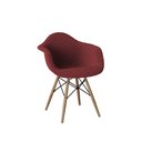 Ver imagem 4 de Conjunto de Mesa Industrial Base Branca Tampo Quadrado 90cm Branca 4 Poltronas Estofadas Vermelho