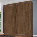 Ver imagem 6 de Guarda Roupa Zurique 2 Portas 100% Mdf Off White/brauna - Móveis Europa