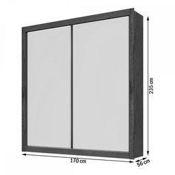 Guarda Roupa Zurique 2 Portas 100% Mdf Off White/brauna - Móveis Europa - 4