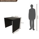 Ver imagem 3 de Escrivaninha Mesa Escritório 80cmx70cm 80cm Preto