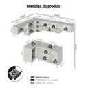 Ver imagem 3 de Armário de Cozinha Completa de Canto 405 Cm Preto Nice Madesa 06