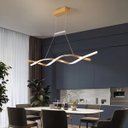 Ver imagem 6 de Lustre Aspiral 3000k Pendente Led Ondas Iluminaçao Ambiente Hall de Entrada Sala de Jantar Recepçao