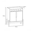 Ver imagem 2 de Conjunto para Sala Eron Completo Seville 6 Portas MDF-MDP 170cm Cinza Pérola Cedro