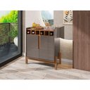 Ver imagem 6 de Conjunto para Sala Eron Completo Seville 6 Portas MDF-MDP 170cm Cinza Pérola Cedro