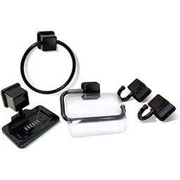 Kit Acessorios Para Banheiro Caribe 5Pcs Preto - 3