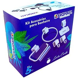 Kit Acessorios Para Banheiro Caribe 5Pcs Preto - 2