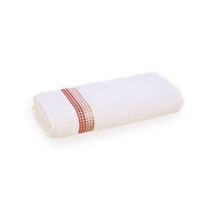 Toalha de Rosto Karsten Fio Cardado Dimer Ivory/Salmão