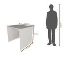 Ver imagem 3 de Escrivaninha Mesa Escritório 90cmx70cm 90cm Branca