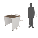 Ver imagem 3 de Escrivaninha Mesa Escritório 90cmx70cm 90cm Branca E Carvalho Mel