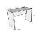 Ver imagem 3 de Escrivaninha Mesa Escritório 90cmx70cm 90cm Branca E Preto