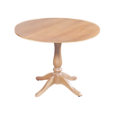 Ver imagem 2 de Mesa Redonda de Jantar 80cm S/ Borda Rústica em Madeira Maciça Madalena- Natural