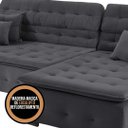 Ver imagem 5 de Sofá Retrátil e Reclinável com Chaise Orlando 2.20x2.10m- Sofisticato-chumbo