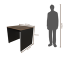 Ver imagem 3 de Escrivaninha Mesa Escritório 90cmx70cm 90cm Preto E Carvalho Mel