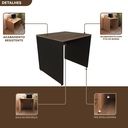 Ver imagem 7 de Escrivaninha Mesa Escritório 90cmx70cm 90cm Preto E Carvalho Mel