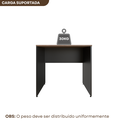 Ver imagem 4 de Escrivaninha Mesa Escritório 90cmx70cm 90cm Preto E Carvalho Mel