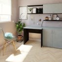 Ver imagem 2 de Escrivaninha Mesa Escritório 90CMX70CM 90cm Preto e Cinza Cristal