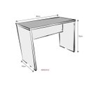 Ver imagem 3 de Escrivaninha Mesa Escritório 90CMX70CM 90cm Preto e Cinza Cristal