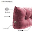 Ver imagem 5 de Almofada para Cabeceira Encosto Apoio Lombar Spot 140cm com Porta Celular Veludo - Abmaza
