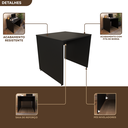 Ver imagem 7 de Escrivaninha Mesa Escritório 90CMX70CM 90cm Preto