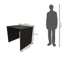 Ver imagem 3 de Escrivaninha Mesa Escritório 90cmx70cm 90cm Preto