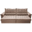 Ver imagem 5 de Sofá Retrátil e Reclinável 2,35m Molas Ensacadas Cama inBox Big Space com Bordado 3D Velusoft
