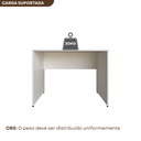 Ver imagem 4 de Escrivaninha Mesa Escritório 100cmx70cm 100cm Branca