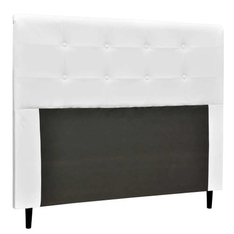 Cabeceira Box Casal 1,40cm Berlin Jla Móveis Courino Branco