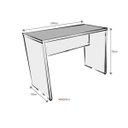 Ver imagem 2 de Escrivaninha Mesa Escritório 100cmx70cm 100cm Branca E Preto