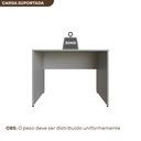 Ver imagem 4 de Escrivaninha Mesa Escritório 100cmx70cm 100cm Cinza Cristal