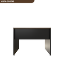 Ver imagem 6 de Escrivaninha Mesa Escritório 100cmx70cm 100cm Preto E Carvalho Mel