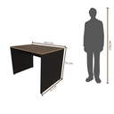 Ver imagem 3 de Escrivaninha Mesa Escritório 100cmx70cm 100cm Preto E Carvalho Mel