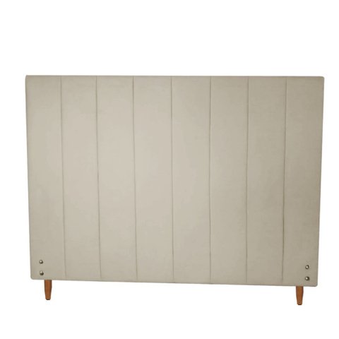 Cabeceira Vitória Tamanho Viuva para Colchão de 1.28mt-suede Bege