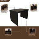 Ver imagem 7 de Escrivaninha Mesa Escritório 100cmx70cm 100cm Preto