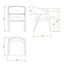 Ver imagem 6 de Cadeira Lia com Braço Assento e Encosto Estofado Preto