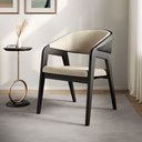 Ver imagem 2 de Cadeira Lia com Braço Assento e Encosto Estofado Preto