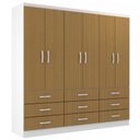 Ver imagem 2 de Guarda-roupa Casal Bergamo 6 Portas 9 Gavetas Demolição - Evidencia Móveis