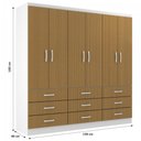 Ver imagem 4 de Guarda-roupa Casal Bergamo 6 Portas 9 Gavetas Demolição - Evidencia Móveis