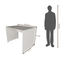 Ver imagem 3 de Escrivaninha Mesa Escritório 120cmx70cm 120cm Branca