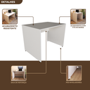 Ver imagem 7 de Escrivaninha Mesa Escritório 120CMX70CM 120cm Branca
