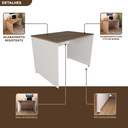 Ver mais imagens de Escrivaninha Mesa Escritório 120cmx70cm 120cm Branca E Carvalho Mel