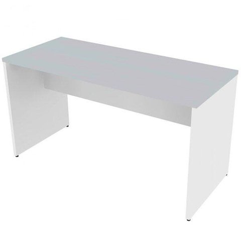 Escrivaninha Mesa Escritório 120CMX70CM 120cm Branca e Cinza Cristal