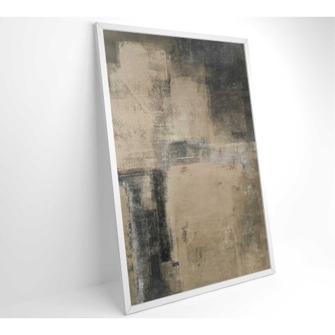Quadro de Tela Abstrata Decor&quadros Arte019 40x60 Cm Vidro Impresso