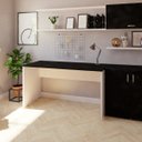Ver imagem 2 de Escrivaninha Mesa Escritório 120CMX70CM 120cm Branca e Preto