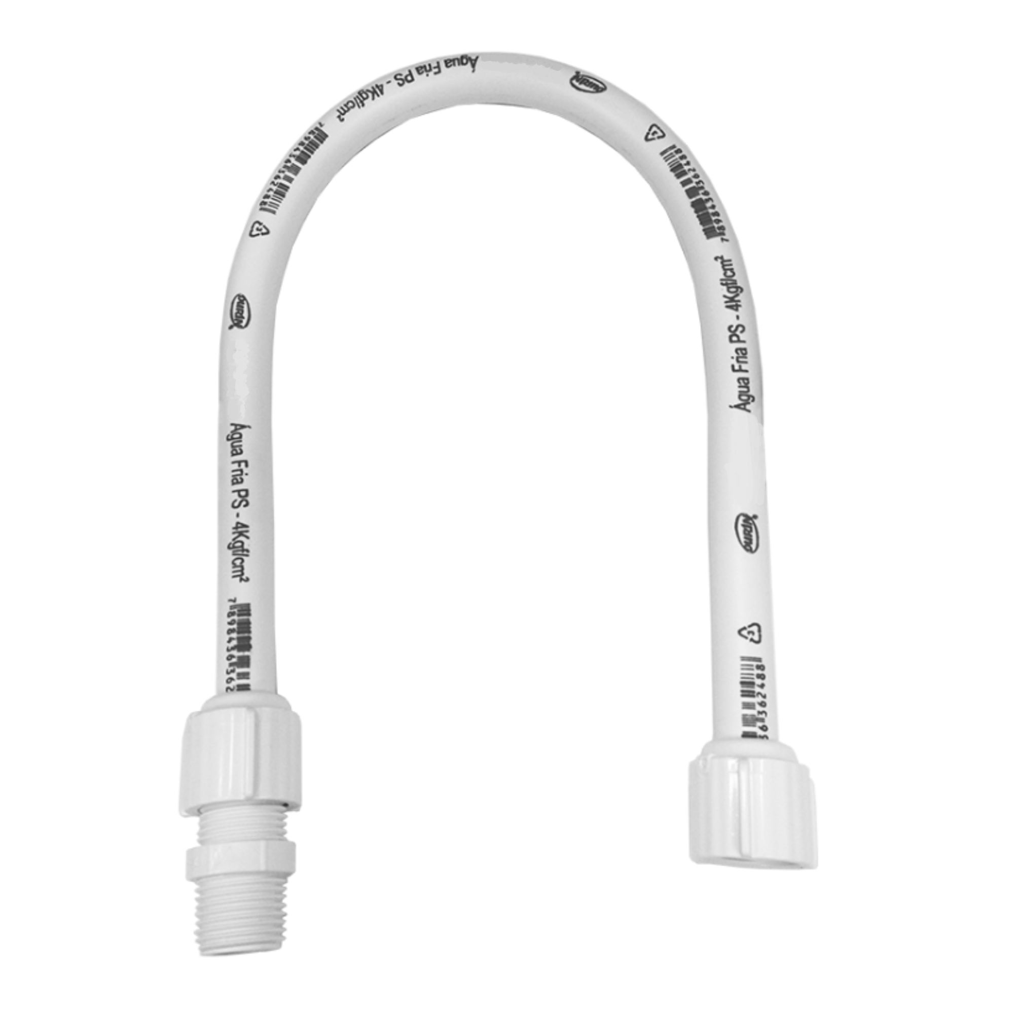 Engate Flexível 4kgf/cm² 1/2'' Tamanho 50cm Cor Branco Durín
