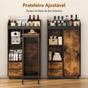 Ver imagem 4 de Bancada Balcão/mesa de Cozinha com Mesa Dobrável e 2 Gavetas Preto e Madeira